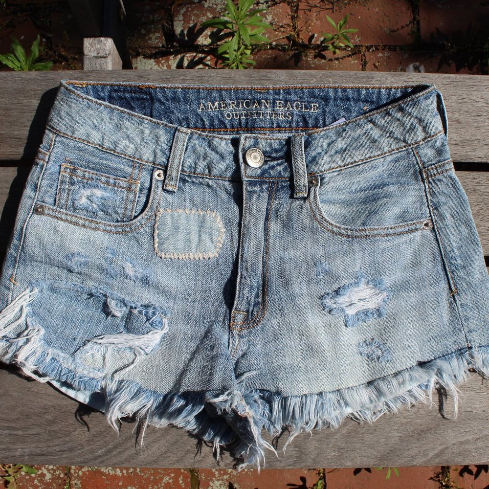 American Eagle Distressed Jean Shorts